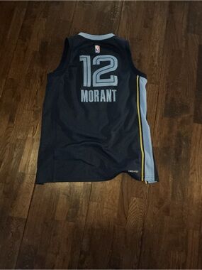 Nike Kids Ja Morant #12 Navy Blue and Light Blue Jersey